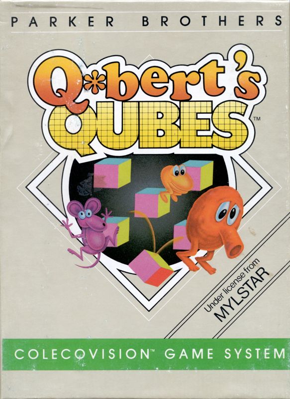 Q*bert's Qubes box art for Colecovision